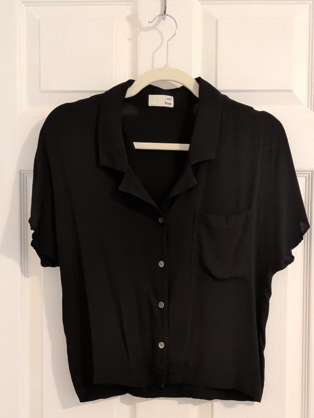 Wilfred Black Short-Sleeve Button Down Shirt